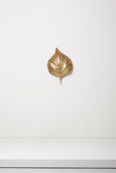 Tommaso Barbi 1 of 4 Huge Rhaburb Leaf Brass Wall Lights or Sconces by Tommaso Barbi