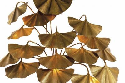 Tommaso Barbi Iconic Ginkgo Leaves Floor Lamp by Tommaso Barbi 1970 circa