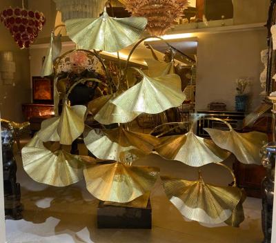 Tommaso Barbi Iconic Ginkgo Leaves Floor Lamp by Tommaso Barbi 1970 circa