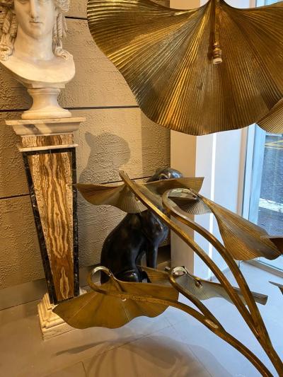 Tommaso Barbi Iconic Ginkgo Leaves Floor Lamp by Tommaso Barbi 1970 circa
