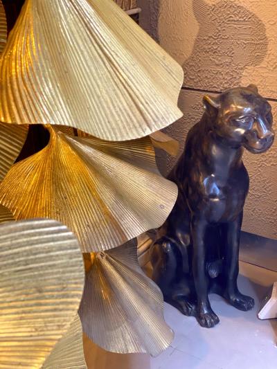 Tommaso Barbi Iconic Ginkgo Leaves Floor Lamp by Tommaso Barbi 1970 circa