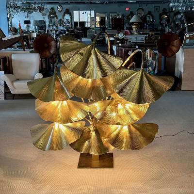 Tommaso Barbi Italian Mid Century Modern Tommaso Barbi Ginkgo Floor Lamp Bottega Gadda Massive