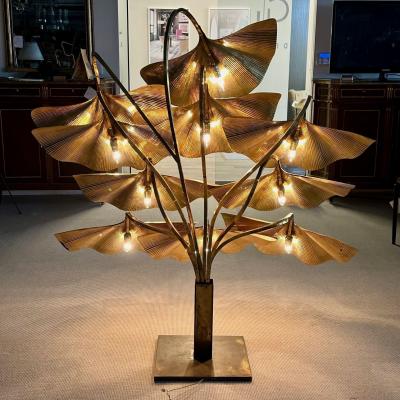 Tommaso Barbi Italian Mid Century Modern Tommaso Barbi Ginkgo Floor Lamp Bottega Gadda Massive
