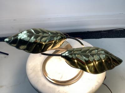 Tommaso Barbi MODERN POLISHED BRASS EXOTIC LEAF LAMP