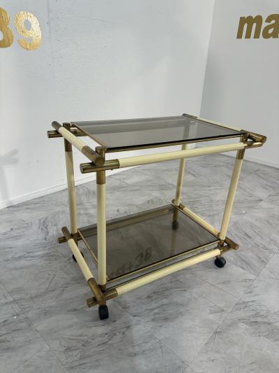 Tommaso Barbi Mid Century Italian Bar Cart by Tommaso Barbi 1970s