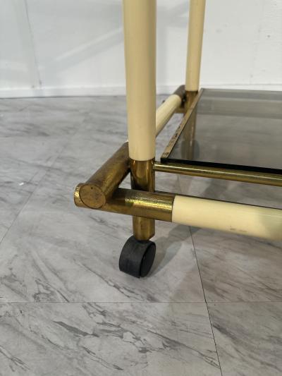 Tommaso Barbi Mid Century Italian Bar Cart by Tommaso Barbi 1970s
