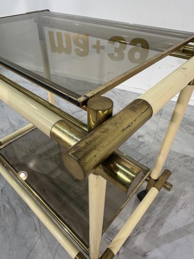 Tommaso Barbi Mid Century Italian Bar Cart by Tommaso Barbi 1970s