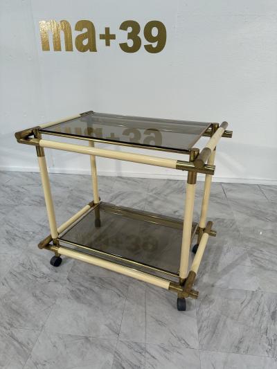 Tommaso Barbi Mid Century Italian Bar Cart by Tommaso Barbi 1970s