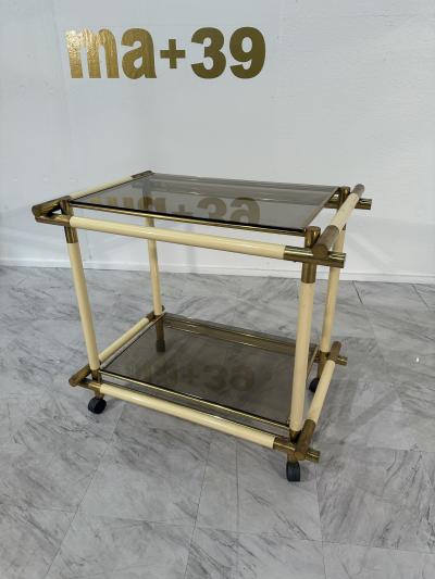 Tommaso Barbi Mid Century Italian Bar Cart by Tommaso Barbi 1970s