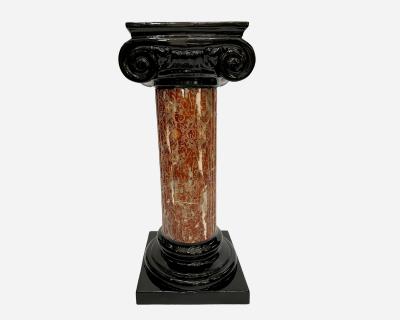 Tommaso Barbi Pair of ceramic lamps on columns attributed to Tommaso Barbi Italy circa 1980
