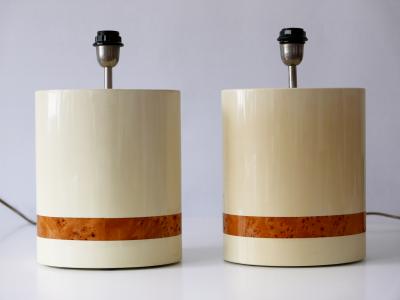 Tommaso Barbi Set of Two Elegant Mid Century Modern Table Lamps by Tommaso Barbi Italy 1970s