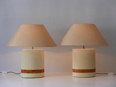Tommaso Barbi Set of Two Elegant Mid Century Modern Table Lamps by Tommaso Barbi Italy 1970s