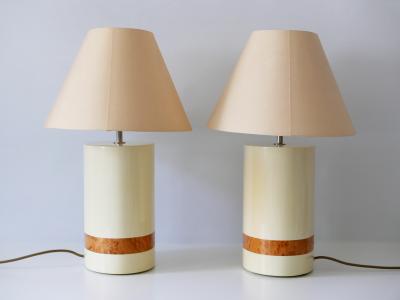 Tommaso Barbi Set of Two Elegant Mid Century Modern Table Lamps by Tommaso Barbi Italy 1970s