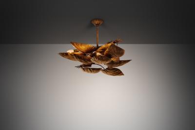 Tommaso Barbi Swirling Foliage Chandelier in the manner of Tommaso Barbi Europe 1960s