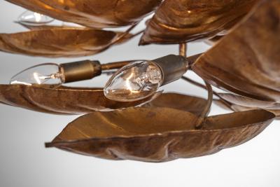 Tommaso Barbi Swirling Foliage Chandelier in the manner of Tommaso Barbi Europe 1960s