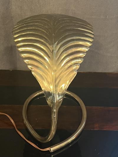 Tommaso Barbi TOMMASO BARBI STYLE GOLDTONE METAL LEAF LAMP