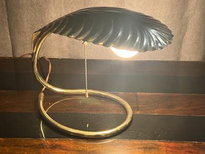 Tommaso Barbi TOMMASO BARBI STYLE GOLDTONE METAL LEAF LAMP