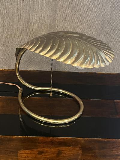 Tommaso Barbi TOMMASO BARBI STYLE GOLDTONE METAL LEAF LAMP