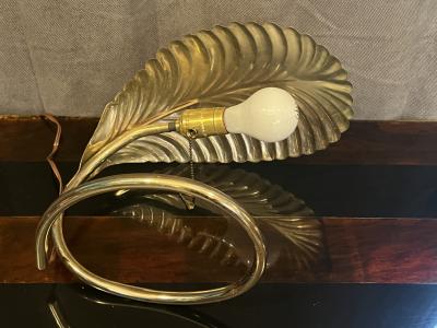 Tommaso Barbi TOMMASO BARBI STYLE GOLDTONE METAL LEAF LAMP