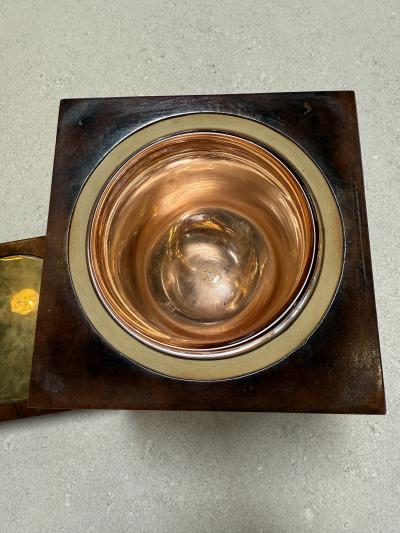 Tommaso Barbi Tommaso Barbi Burl Wood Ice Bucket Italy 1970s