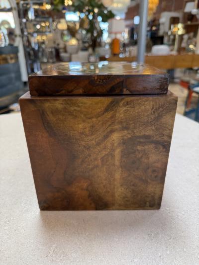 Tommaso Barbi Tommaso Barbi Burl Wood Ice Bucket Italy 1970s