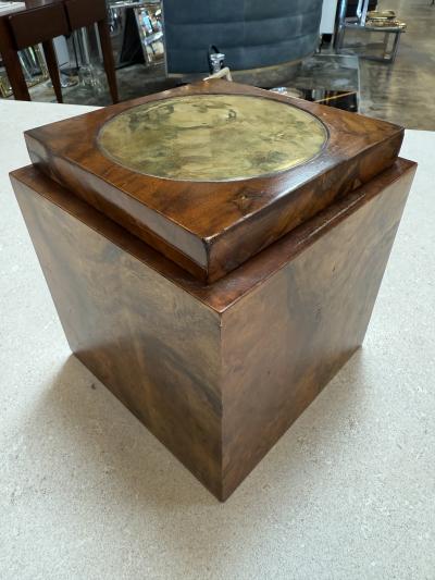 Tommaso Barbi Tommaso Barbi Burl Wood Ice Bucket Italy 1970s