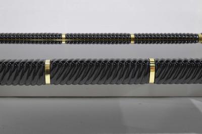 Tommaso Barbi Tommaso Barbi Cocktail Table in Black Ceramic with Brass Trim