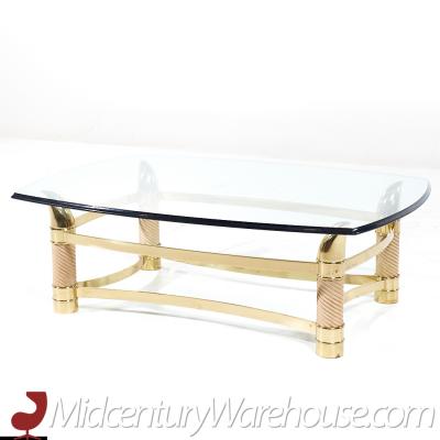 Tommaso Barbi Tommaso Barbi Postmodern Italian Brass Faux Tusk Coffee Table
