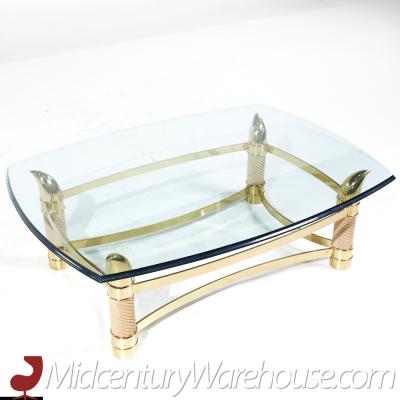 Tommaso Barbi Tommaso Barbi Postmodern Italian Brass Faux Tusk Coffee Table