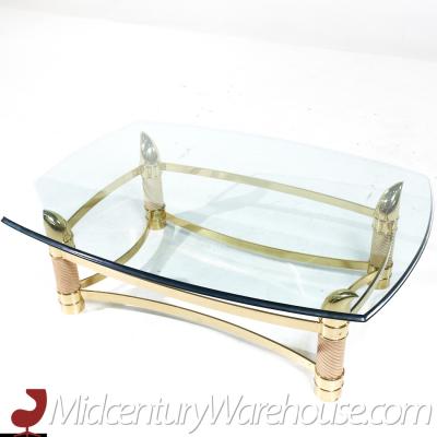 Tommaso Barbi Tommaso Barbi Postmodern Italian Brass Faux Tusk Coffee Table