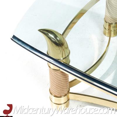 Tommaso Barbi Tommaso Barbi Postmodern Italian Brass Faux Tusk Coffee Table