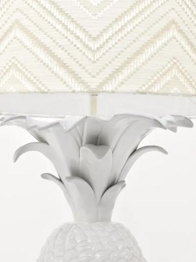 Tommaso Barbi Tommaso Barbi Style White Pineapple Hollywood Regency Table Lamp Italy 1970s