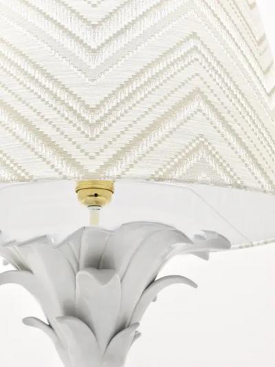 Tommaso Barbi Tommaso Barbi Style White Pineapple Hollywood Regency Table Lamp Italy 1970s