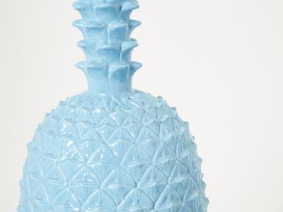 Tommaso Barbi Tommaso Barbi XL blue pineapple ceramic table lamp 1970s