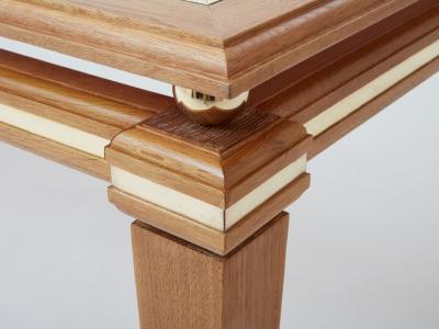 Tommaso Barbi Tommaso Barbi cerused oak and brass dining table 1970s