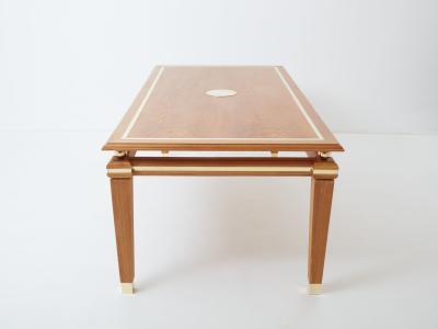 Tommaso Barbi Tommaso Barbi cerused oak and brass dining table 1970s