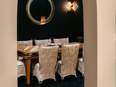 Tommaso Barbi Tommaso Barbi cerused oak and brass dining table 1970s