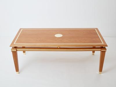 Tommaso Barbi Tommaso Barbi cerused oak and brass dining table 1970s