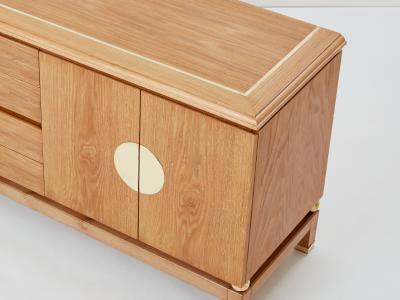 Tommaso Barbi Tommaso Barbi cerused oak and brass sideboard 1970s