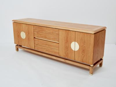 Tommaso Barbi Tommaso Barbi cerused oak and brass sideboard 1970s