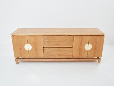 Tommaso Barbi Tommaso Barbi cerused oak and brass sideboard 1970s