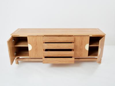 Tommaso Barbi Tommaso Barbi cerused oak and brass sideboard 1970s