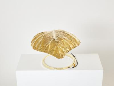 Tommaso Barbi Tommaso Barbi for Bottega Gadda Rhubarb brass table lamp 1970s