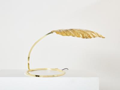 Tommaso Barbi Tommaso Barbi for Bottega Gadda Rhubarb brass table lamp 1970s