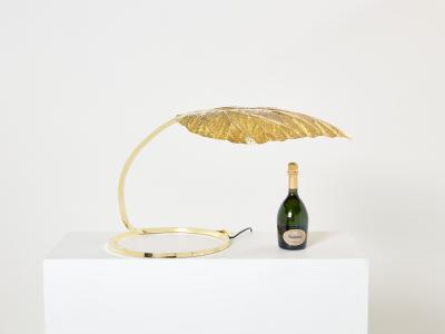 Tommaso Barbi Tommaso Barbi for Bottega Gadda Rhubarb brass table lamp 1970s