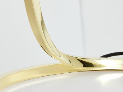 Tommaso Barbi Tommaso Barbi for Bottega Gadda Rhubarb brass table lamp 1970s