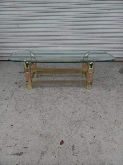 Tommaso Barbi Tommaso Barbi style Italian faux tusk coffee table