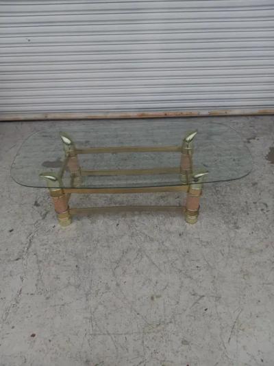 Tommaso Barbi Tommaso Barbi style Italian faux tusk coffee table