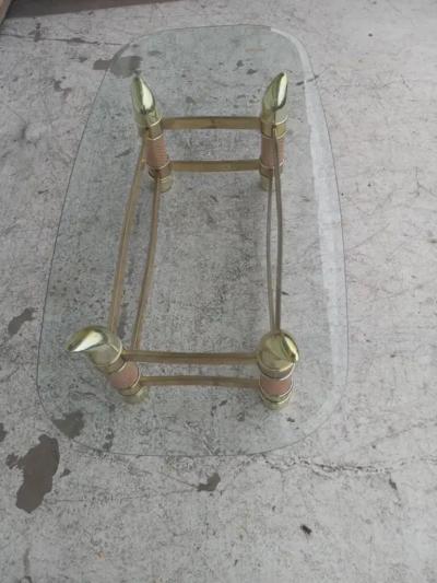 Tommaso Barbi Tommaso Barbi style Italian faux tusk coffee table