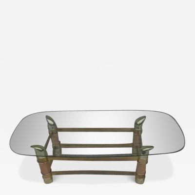 Tommaso Barbi Tommaso Barbi style Italian faux tusk coffee table